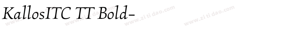 KallosITC TT Bold字体转换